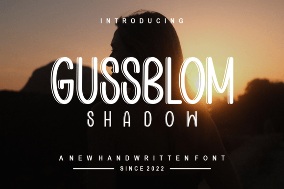 Gussblom Shadow: A Font With a Dark, Decorative Spark