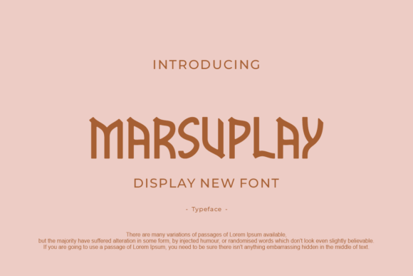 Marsuplay: A Display Font for Editorial Mood and Content Structure