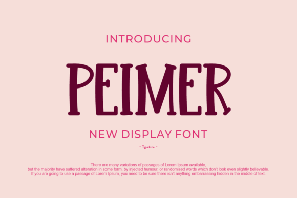 Peimer Font: A Cute Display Typeface for Small Business Branding