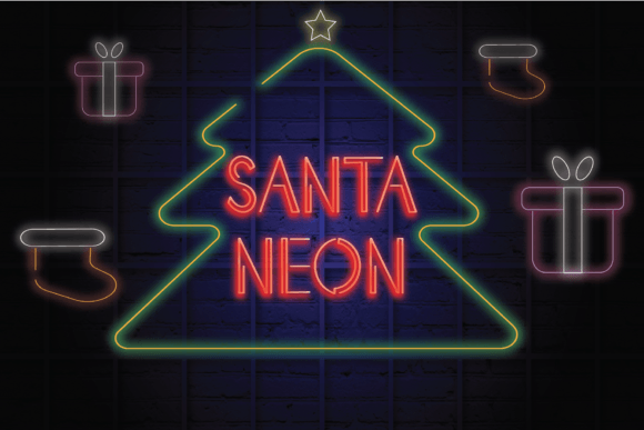 Santa Neon: A Modern Display Font for Bold Branding